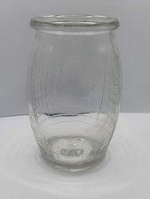 Old clear glass meat paste jar