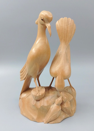 Wooden carved animals - wooden,