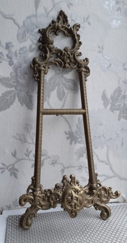 Vintage ornate brass picture - ornate,