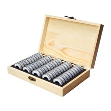 Fine Wood Coin Storage Box