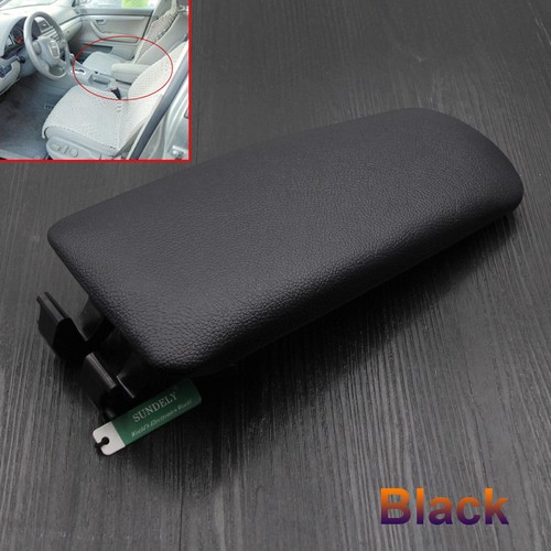 Black leather armrest center - black,