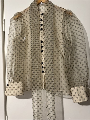 Zara organza polka dot - organza,