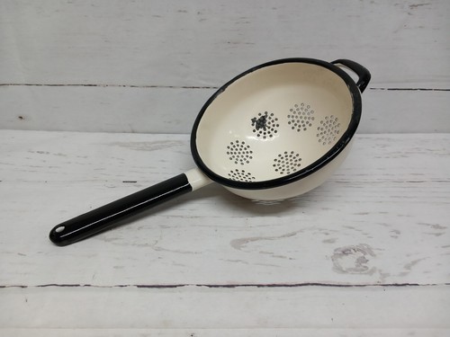 Vintage enamel sieve - enamel,