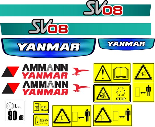 Yanmar sv08 mini digger decal - mini,