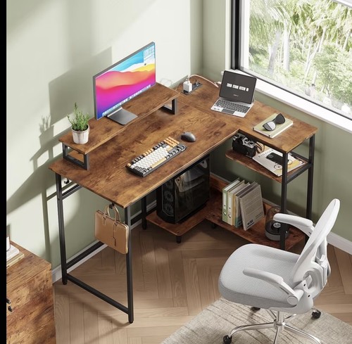 Shaped gaming desk - l,