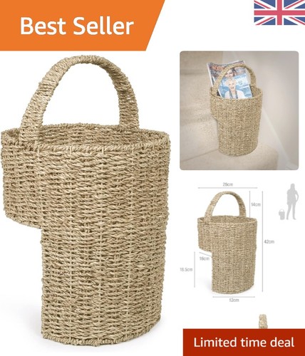 Seagrass stair basket - seagrass, basket/step