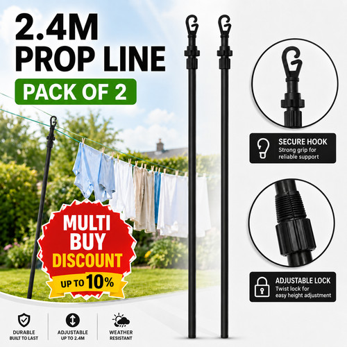 Extending clothes prop - 2, x