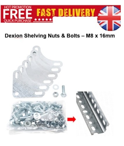 Dexion racking shelving - nuts, &