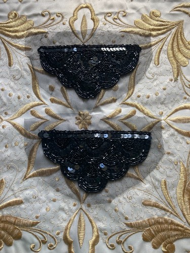 Vintage black beaded - 2,