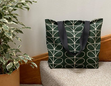 HANDMADE TOTE BAG - ORLA KIELY EVERGREEN LINEAR STEM