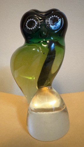 Owl murano green salviati - owl,