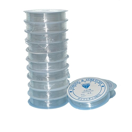 Clear elastic beading cord - clear,