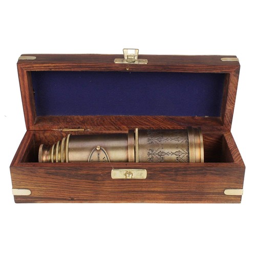 Vintage brass telescope - brass,
