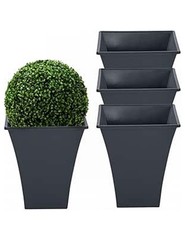 4 x Slate Grey Plant Pots
