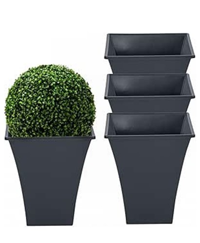 Slate grey plant pots - 4, x