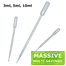 Pipettes 3ml/5ml/10ml Plastic Pipette Laboratory Garden Hydroponics Craft Lab