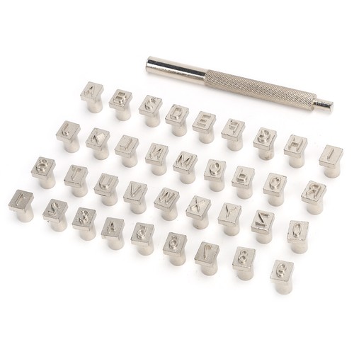 Leather alphabet punch set - alphabet,