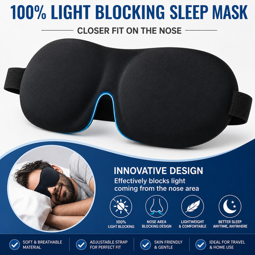 Sleep mask memory foam - 3d, eye