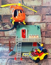 Fireman Sam Rescue Mountain Hut Lodge Helecopter, 4x4 & Figures Playset Toy Fun