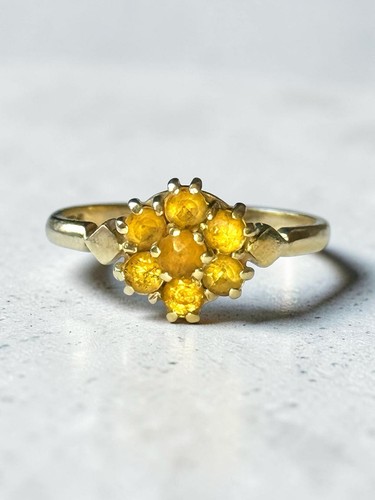 Vintage 1966 citrine cluster - 1966,