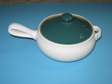 Denby Greenwheat PLAIN Stoneware 2 Pint Casserole Dish w/Lid UNUSED England RARE