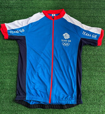 Team GB Great Britain Cycling T-Shirt | Mens Adult Medium Blue Olympics Top