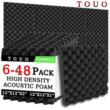 Acoustic Foam Panels Soundproof Sound Absorb Wall Studio Tiles Noise Insulation