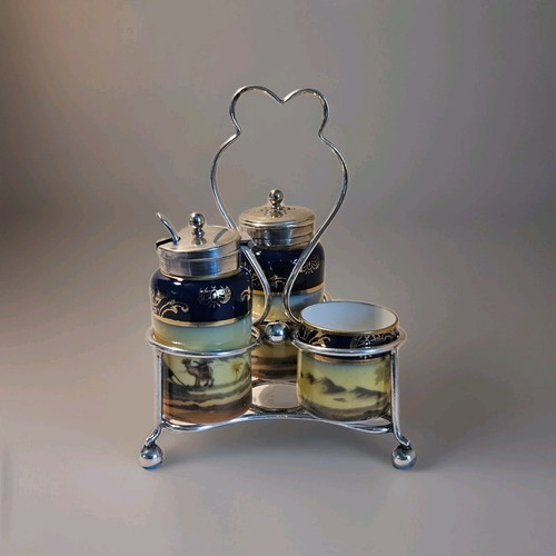Silver plated salt pepper - salt, &