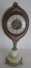 Mercedes Ostrich Egg With Quartz Clock Decorated 1984 On Stand - Working
