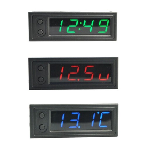 Thermometer voltmeter clock - thermometer,