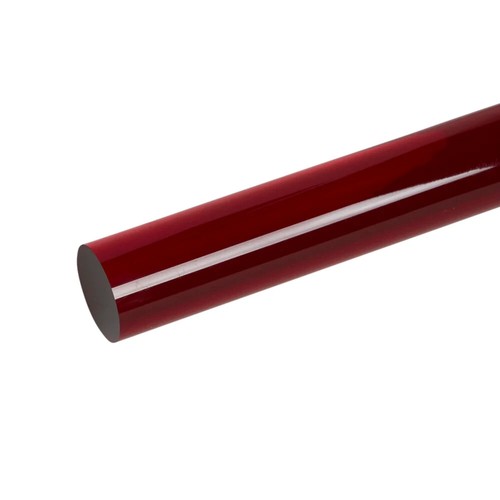 Red tinted acrylic rod perspex - red,