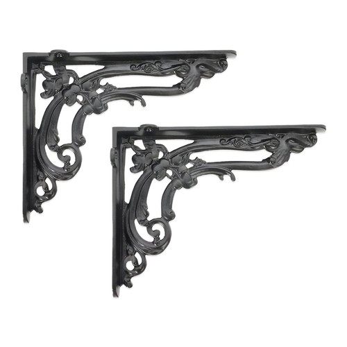 Shelf brackets pair black - shelf,