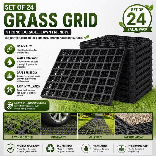 Set gravel grass grid - of, 24]