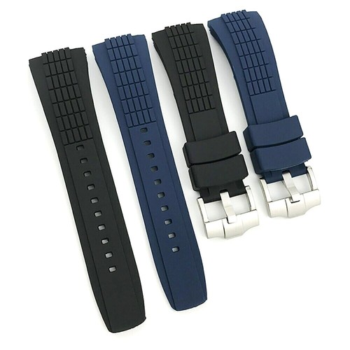 26mm black blue silicone - black,