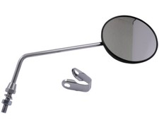 Mirror with Clamp Black Round