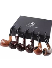 6x Durable Wooden Pipe Smoking