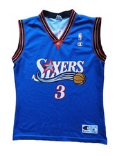Champion Allen Iverson Philadelphia 76ers Vintage Jersey Jersey Blue Sixers M