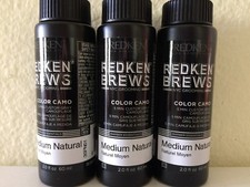 3 bottles REDKEN FOR MEN 5 minute color camo custom gray protein and quinoa oil