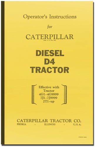 Caterpillar diesel tractor - diesel, d4