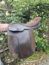 18" Fylde Samantha Show Saddle Wide 8 D to D Half Suede/ Leather Brown