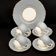 9 piece Colclough Ballet Harlequin Grey Bone china part  Tea set