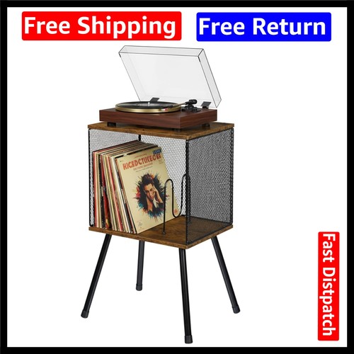 Vinyl record player stand with - vinyl,