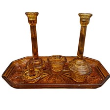 Vintage Art Deco Small Amber