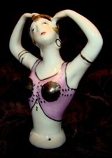 Half doll Mata Hari Sexy Doll Half Doll Pincushion Arms Away Art Deco-German Sty