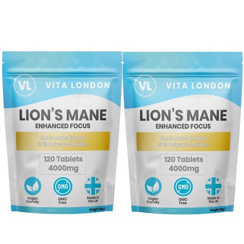 Lions mane mushroom 4000mg 240 - mane,