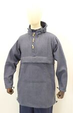 Blue Soft Wool Blend Blanket Anorak Winter Mountain Smock Lovely Quality Vintage