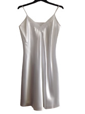 LADIES EX CHAIN STORE WHITE SATIN CHEMISE SLIP NIGHTDRESS  UK SIZES 8-22
