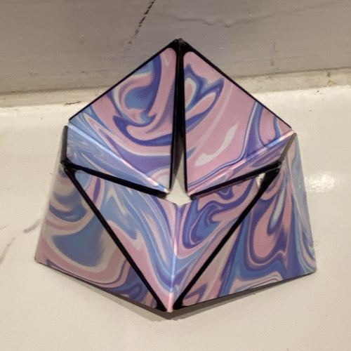 Multicolour plastic pyramid - multicolour,