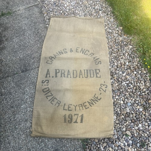 Vintage french hessian grain - vintage,