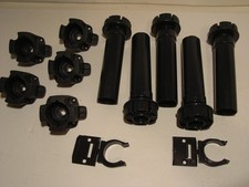 5pcs Kitchen Cabinet Legs 150 mm Carcase Feet Black + 2 Clips plinth Unit Legs